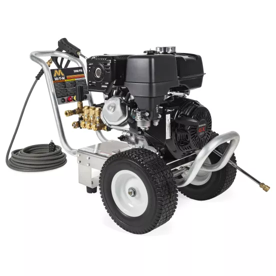silver and Black Mi-T-M 3,500 psi pressure washer