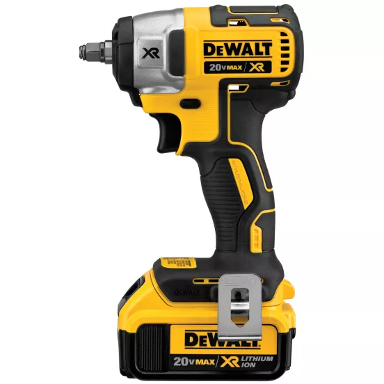 Yellow, black and gray DEWALT Impact Wrench, 3/8 in., Cordless Electric Powered