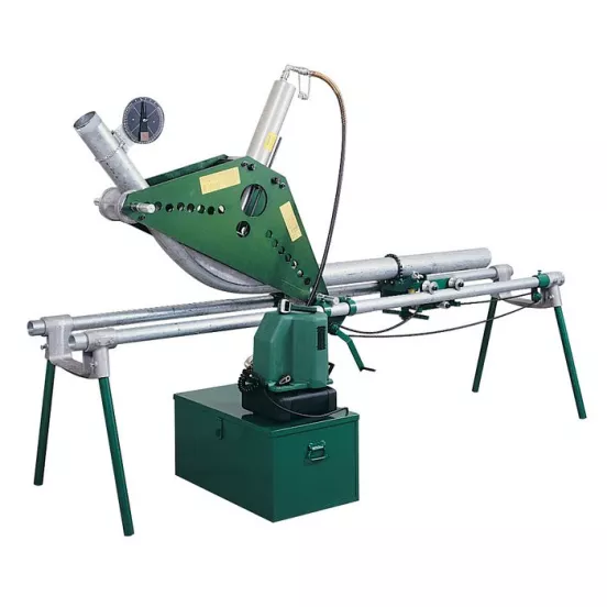 Green and silver GREENLEE Pipe Conduit Bender Table, 4 in., Greenlee 884/885