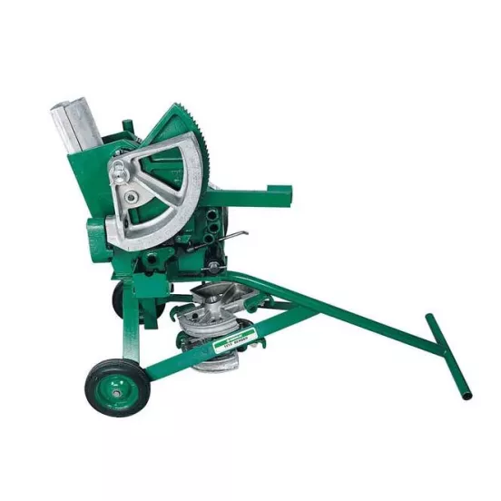 Green and silver GREENLEE Pipe Bender, 1/2 in. to 2 in., Mechanical