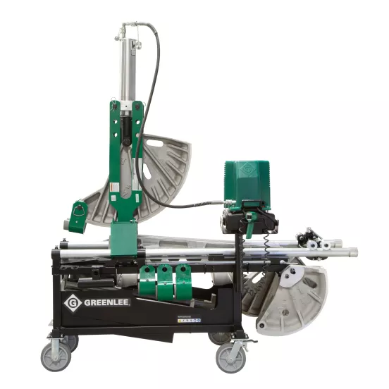 Green and black and silver GREENLEE Pipe Bender, 2-1/2 in. to 4 in., Hydraulic