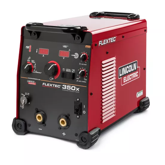 Red and black LINCOLN Arc Welder, 350 Amps, WCC, Inverter, Electric Powered