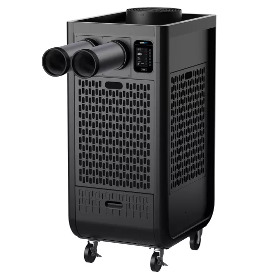 Black DENSO 1.5-ton Portable Air Conditioner, 18,000 BTU, 115V