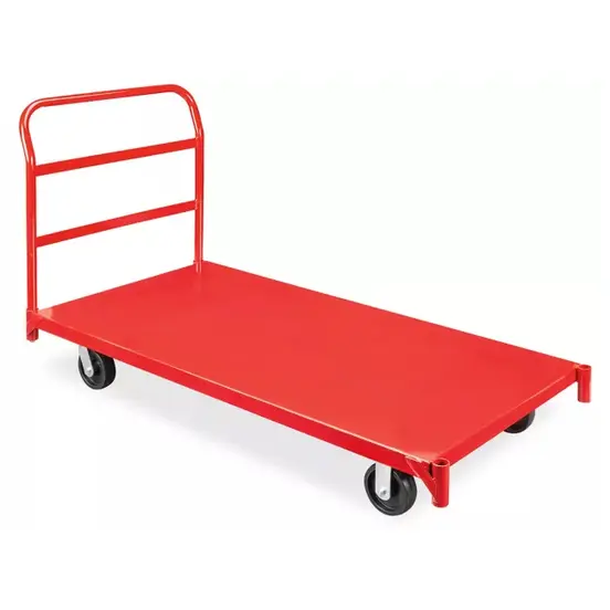 Orange Uline Platform Push Cart, 2,000 lbs. Capacity