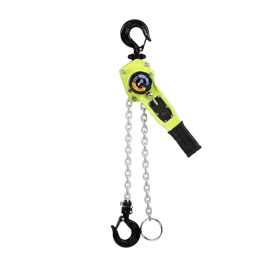 Yellow and black and silver AMH Come-A-Long Tool, 1,500 lbs.