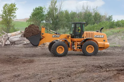 Wheel Loader In Construction Site
