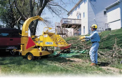 Wood Chipper In Use