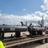 tube heat exchanger on trailer on jobsite