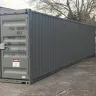 grey storage container outside
