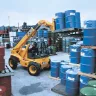 Variable Reach Forklift Carrying Drums