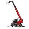 Red and black Magni 11,000-13,200 lb. variable reach forklift with fork upright