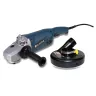 Blue and silver Blastrac electric angle grinder