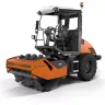 Orange and black Hamm 54 in. 7.7 ton Ride-on Single Padfoot Drum Vibratory Roller