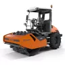 Orange and black Hamm 66 in. 12.5 ton Ride-on Single Padfoot Drum Vibratory Roller