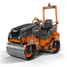 Orange and black Hamm 35-48 in. Ride-on Double Smooth-drum Vibratory Roller