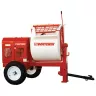 Red and white Multiquip Whiteman 9 cubic foot mortar mixer