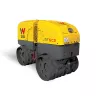 Yellow Wacker-Neuson walk-behind tandem padfoot drum trench compaction roller