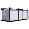 White Trane Commercial Air Conditioner with Heat, 60-ton, 460V, Electric Operation mounted to a black skid