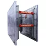 Silver and red Speedshore Aluminum Trench Box
