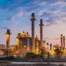 Powerplant at sunset.