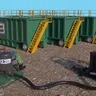 Pumps and tanks at a jobsite