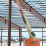 Straight Boom Lift Extending for Ceiling Work