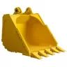 yellow bucket attachment for excavator