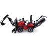 red backhoe and trencher product shot